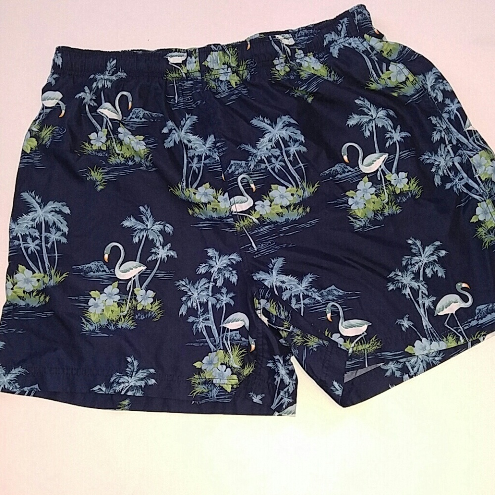 Nautica Swim Trunks Shorts Flamingos 1X